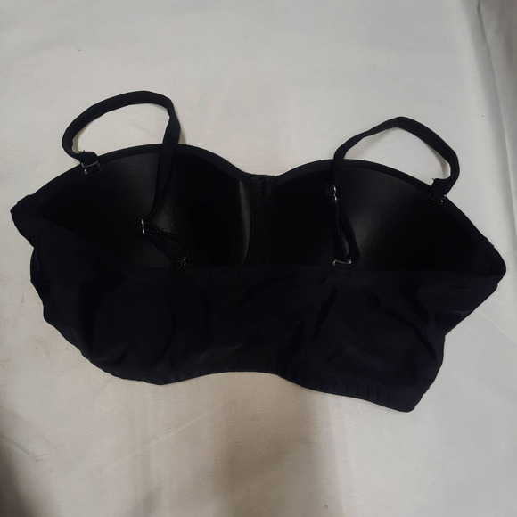 2PCS Swimsuit Black Push Up Padded Top and High-Rise Panty Bikini Set Med. - Picture 6 of 11